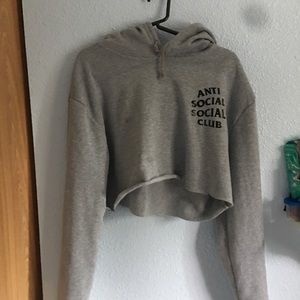 Anti social social club crop top